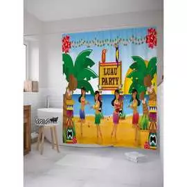 Шторка-занавеска для ванной JOYARTY Луау вечеринка sc_37732