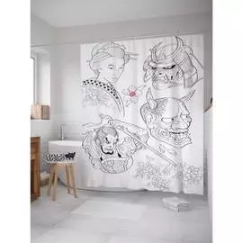 Шторка-занавеска для ванной JOYARTY