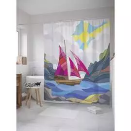 Шторка-занавеска для ванной JOYARTY