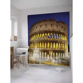 Шторка-занавеска для ванной JOYARTY Яркий Колизей sc_8956