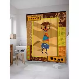 Шторка-занавеска для ванной JOYARTY