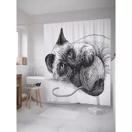 Шторка-занавеска для ванной JOYARTY