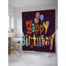 Шторка-занавеска для ванной JOYARTY