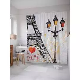 Шторка-занавеска для ванной JOYARTY