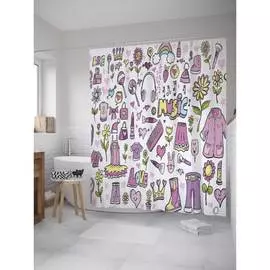 Шторка-занавеска для ванной JOYARTY