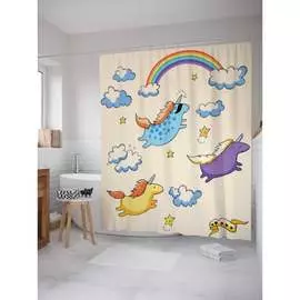 Шторка-занавеска для ванной JOYARTY