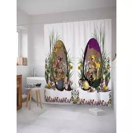 Шторка-занавеска для ванной JOYARTY