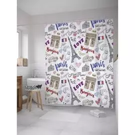 Шторка-занавеска для ванной JOYARTY