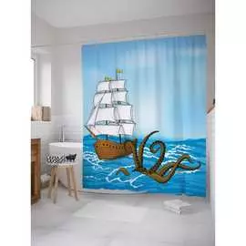 Шторка-занавеска для ванной JOYARTY