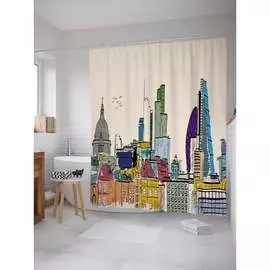 Шторка-занавеска для ванной JOYARTY