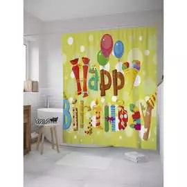 Шторка-занавеска для ванной JOYARTY