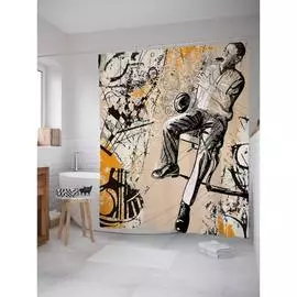 Шторка-занавеска для ванной JOYARTY