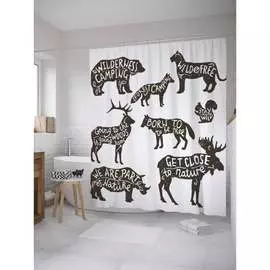 Шторка-занавеска для ванной JOYARTY