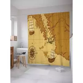 Шторка-занавеска для ванной JOYARTY