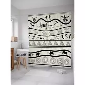 Шторка-занавеска для ванной JOYARTY