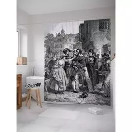 Шторка-занавеска для ванной JOYARTY