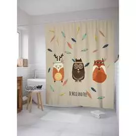 Шторка-занавеска для ванной JOYARTY