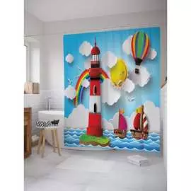 Шторка-занавеска для ванной JOYARTY