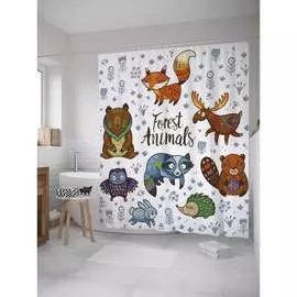 Шторка-занавеска для ванной JOYARTY