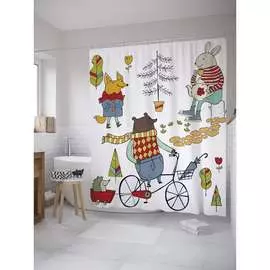 Шторка-занавеска для ванной JOYARTY