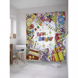 Шторка-занавеска для ванной JOYARTY