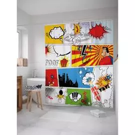 Шторка-занавеска для ванной JOYARTY