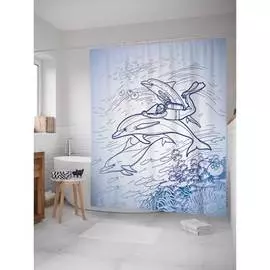 Шторка-занавеска для ванной JOYARTY