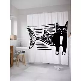 Шторка-занавеска для ванной JOYARTY