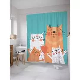 Шторка-занавеска для ванной JOYARTY