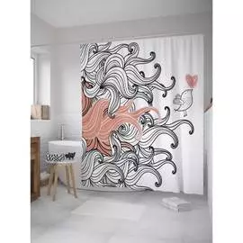 Шторка-занавеска для ванной JOYARTY