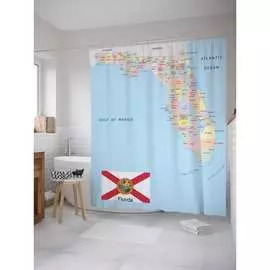 Шторка-занавеска для ванной JOYARTY