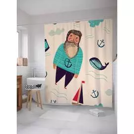 Шторка-занавеска для ванной JOYARTY