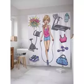 Шторка-занавеска для ванной JOYARTY