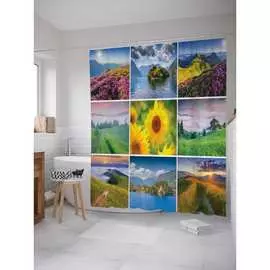 Шторка-занавеска для ванной JOYARTY