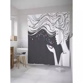 Шторка-занавеска для ванной JOYARTY