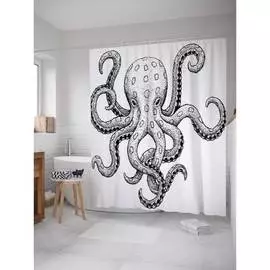 Шторка-занавеска для ванной JOYARTY