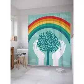 Шторка-занавеска для ванной JOYARTY