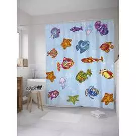 Шторка-занавеска для ванной JOYARTY