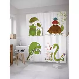 Шторка-занавеска для ванной JOYARTY