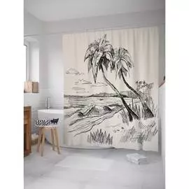 Шторка-занавеска для ванной JOYARTY