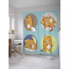 Шторка-занавеска для ванной JOYARTY