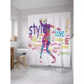 Шторка-занавеска для ванной JOYARTY