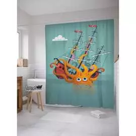 Шторка-занавеска для ванной JOYARTY