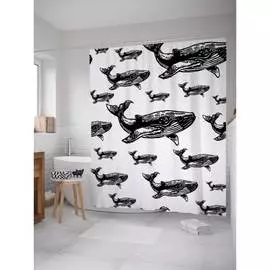 Шторка-занавеска для ванной JOYARTY