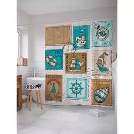 Шторка-занавеска для ванной JOYARTY