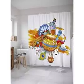 Шторка-занавеска для ванной JOYARTY