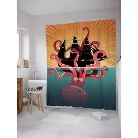 Шторка-занавеска для ванной JOYARTY