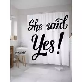 Шторка-занавеска для ванной JOYARTY