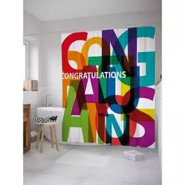 Шторка-занавеска для ванной JOYARTY