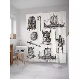 Шторка-занавеска для ванной JOYARTY